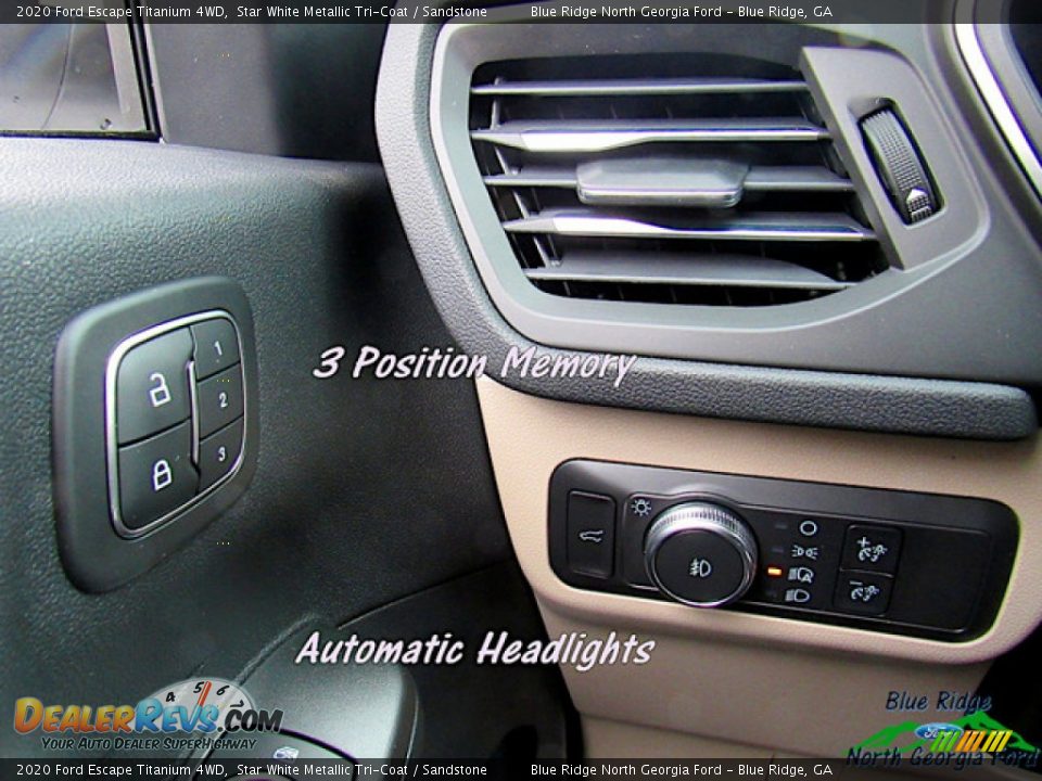 2020 Ford Escape Titanium 4WD Star White Metallic Tri-Coat / Sandstone Photo #19