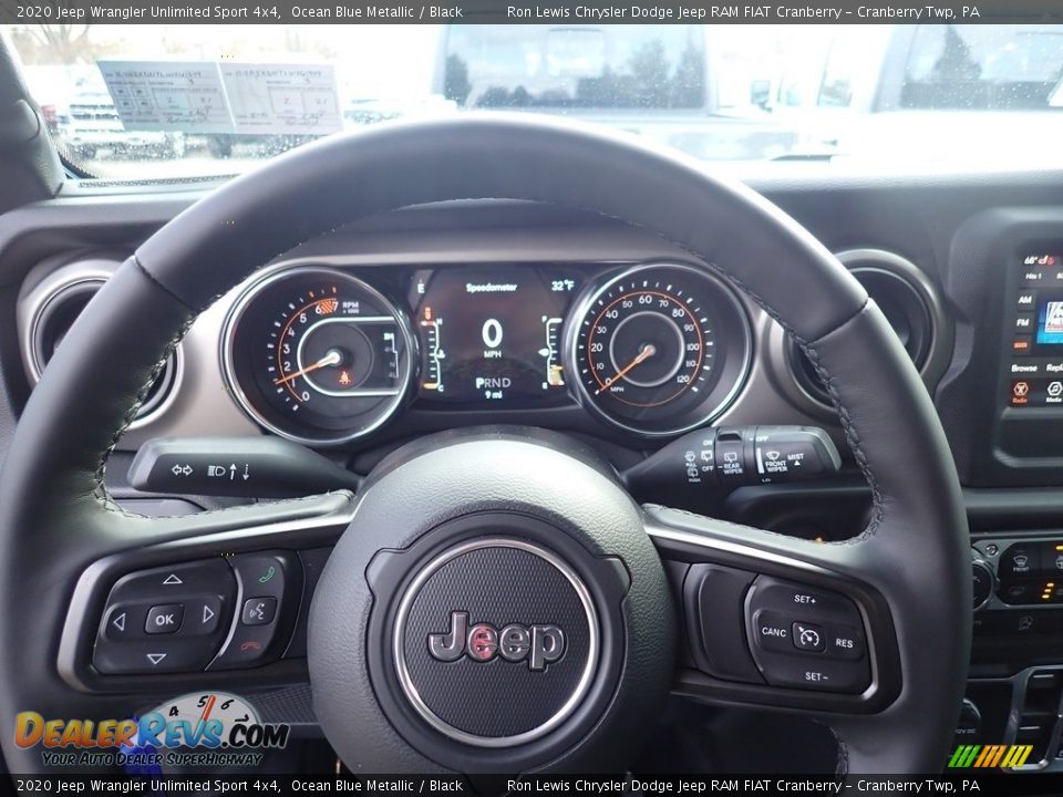 2020 Jeep Wrangler Unlimited Sport 4x4 Ocean Blue Metallic / Black Photo #17