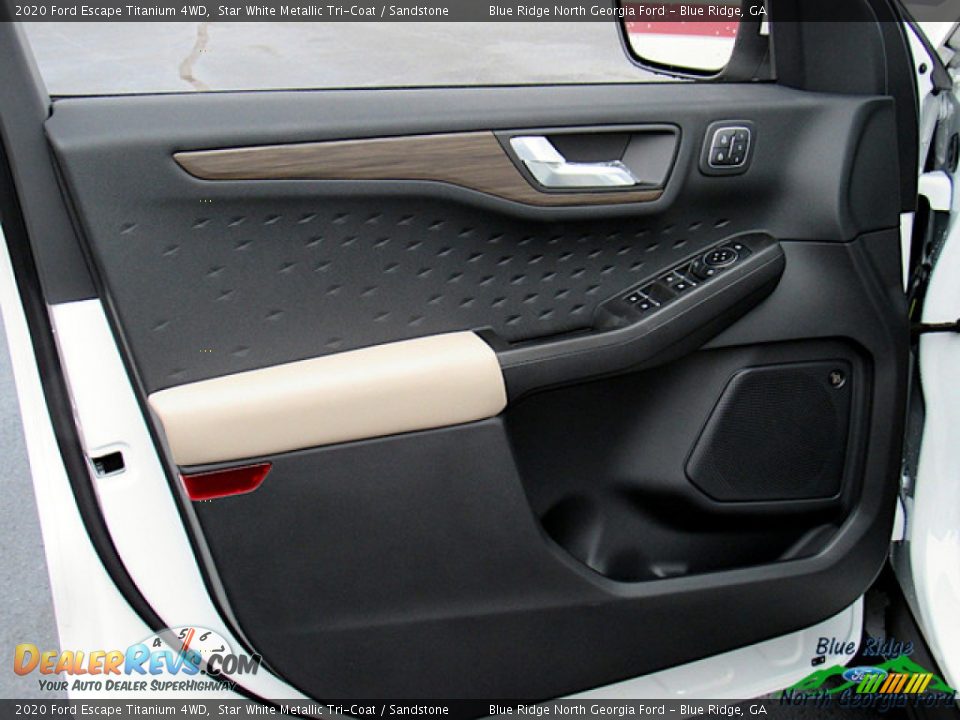 2020 Ford Escape Titanium 4WD Star White Metallic Tri-Coat / Sandstone Photo #27