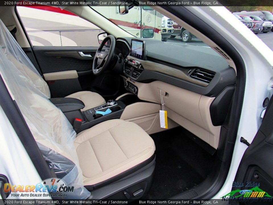 2020 Ford Escape Titanium 4WD Star White Metallic Tri-Coat / Sandstone Photo #29