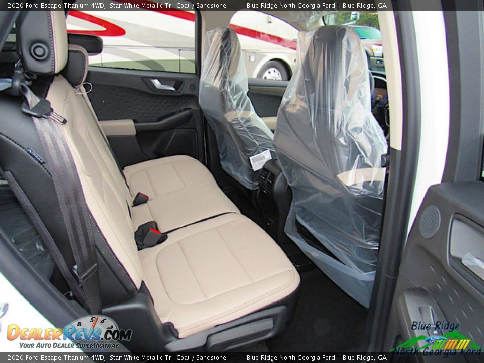2020 Ford Escape Titanium 4WD Star White Metallic Tri-Coat / Sandstone Photo #30