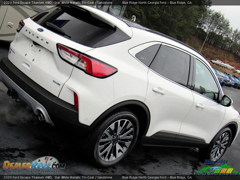 2020 Ford Escape Titanium 4WD Star White Metallic Tri-Coat / Sandstone Photo #33