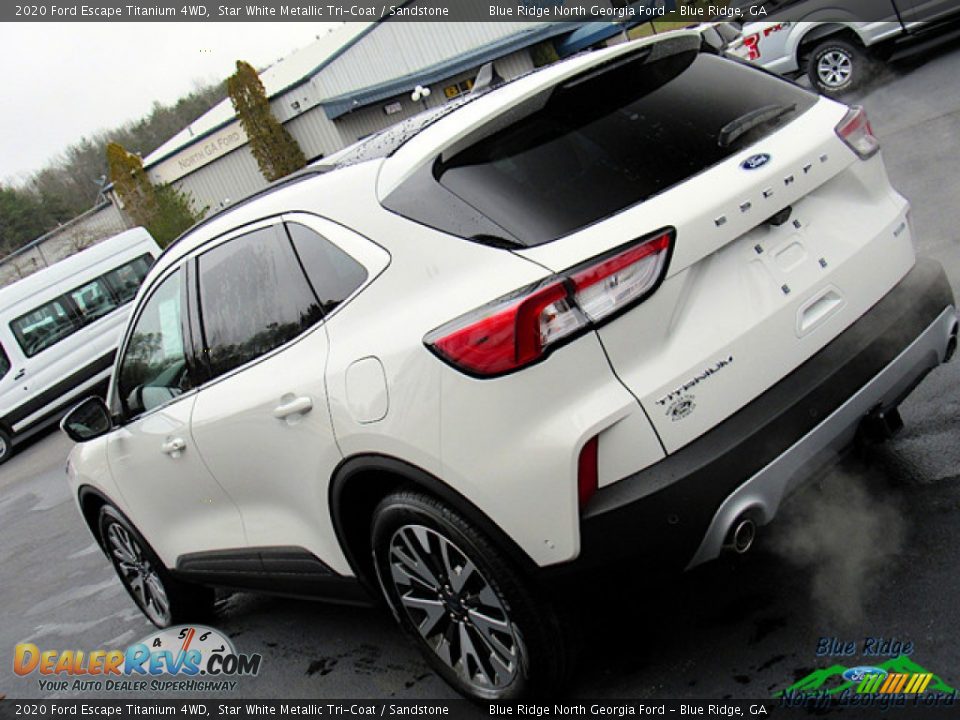 2020 Ford Escape Titanium 4WD Star White Metallic Tri-Coat / Sandstone Photo #34