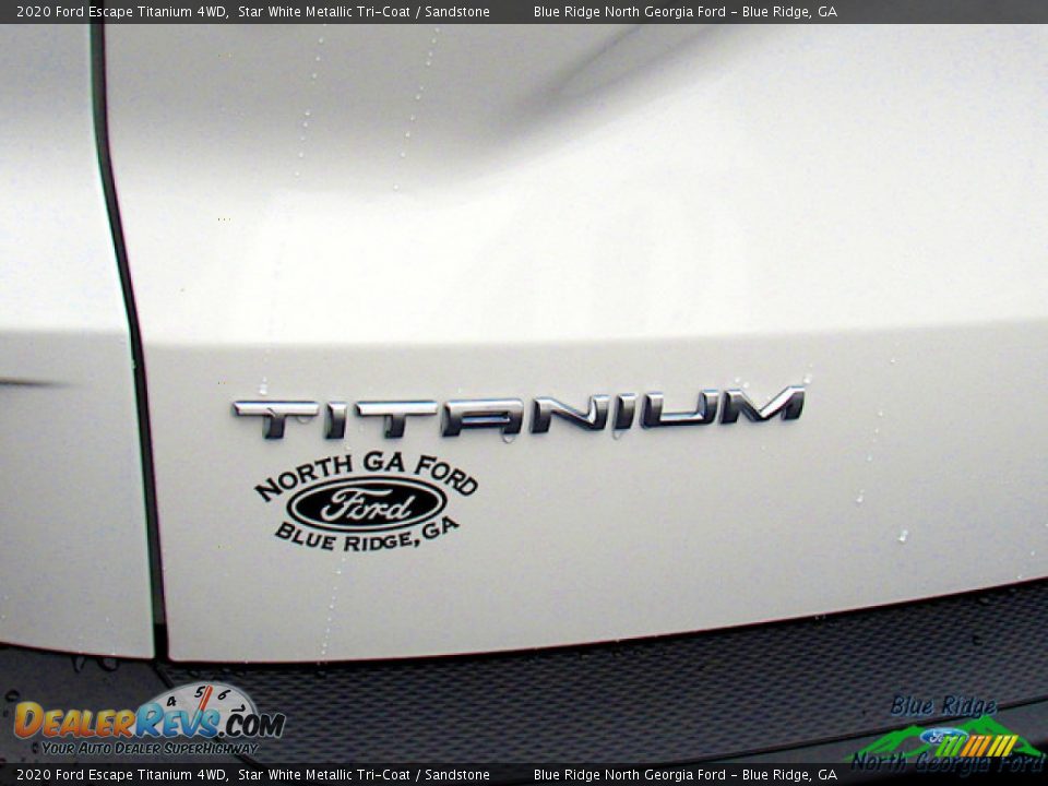 2020 Ford Escape Titanium 4WD Star White Metallic Tri-Coat / Sandstone Photo #35