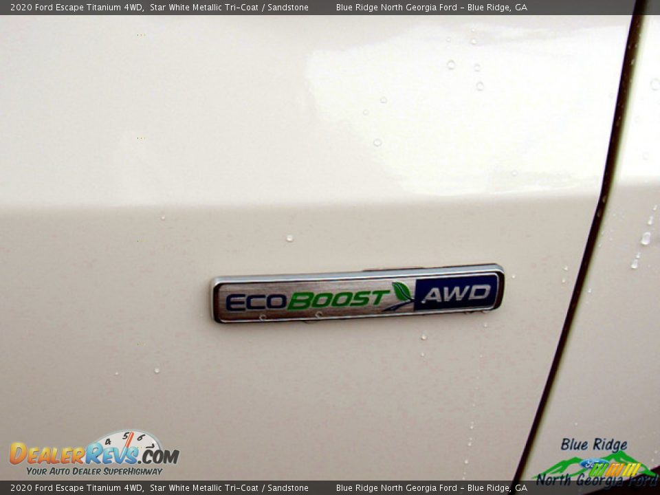 2020 Ford Escape Titanium 4WD Star White Metallic Tri-Coat / Sandstone Photo #36