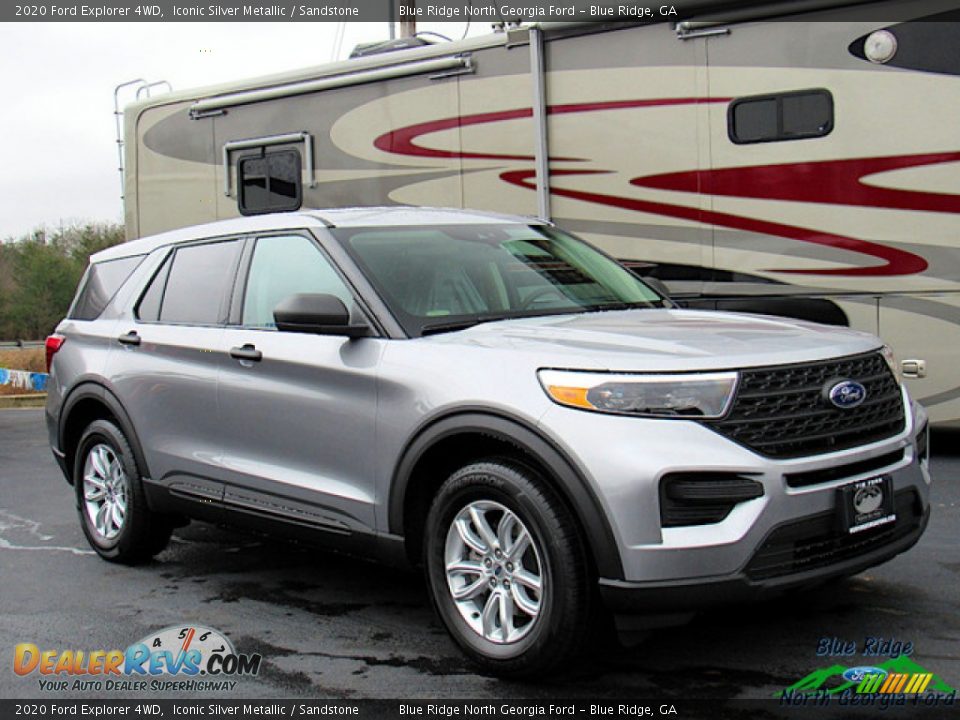2020 Ford Explorer 4WD Iconic Silver Metallic / Sandstone Photo #8