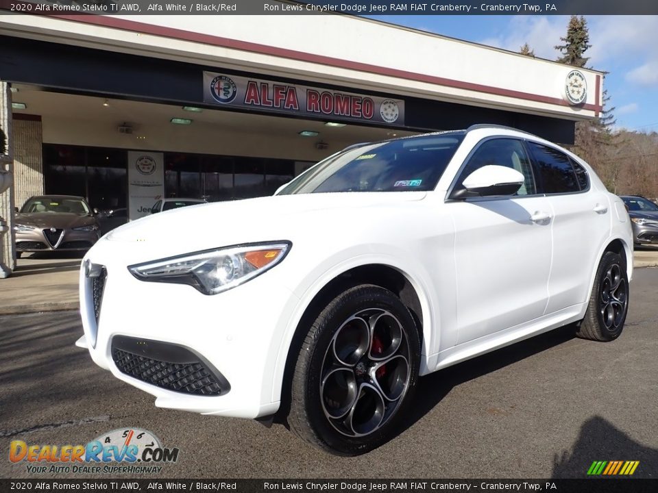 2020 Alfa Romeo Stelvio TI AWD Alfa White / Black/Red Photo #2