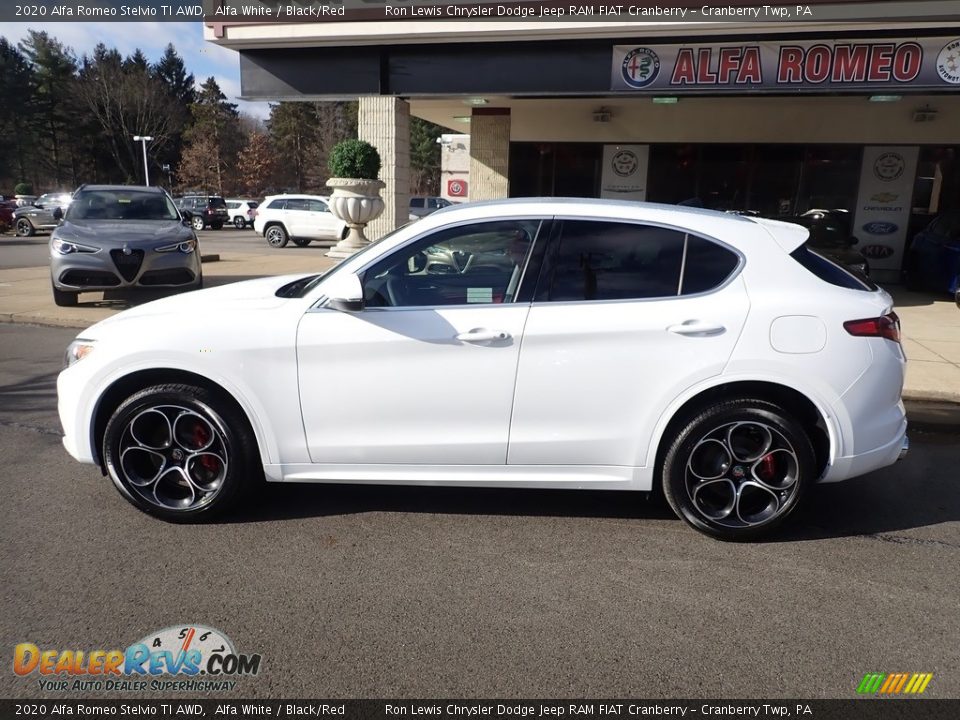 2020 Alfa Romeo Stelvio TI AWD Alfa White / Black/Red Photo #4