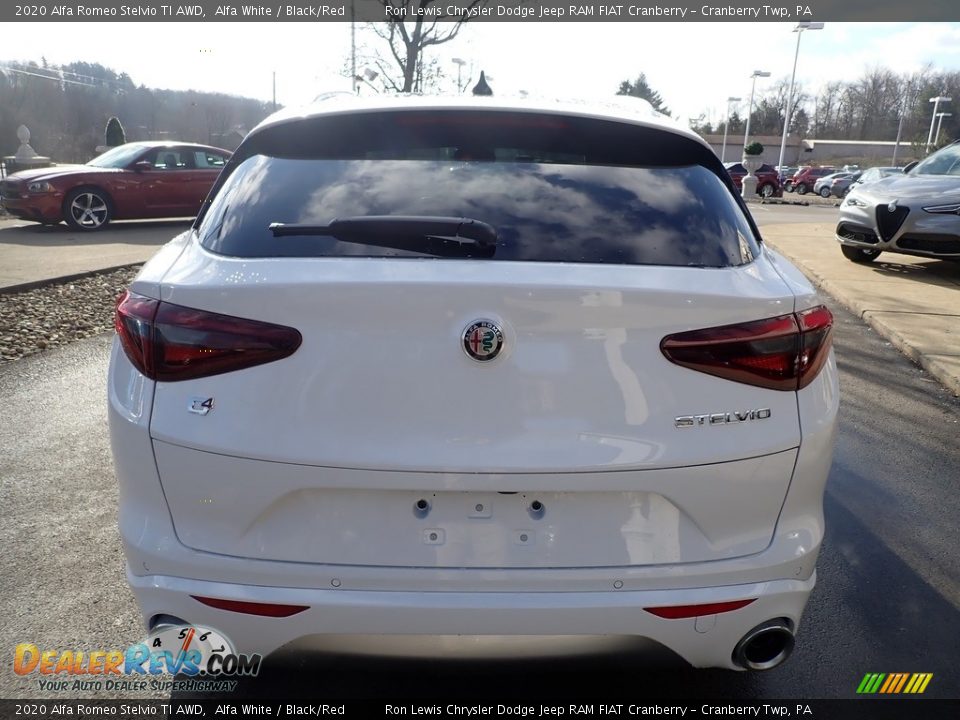 2020 Alfa Romeo Stelvio TI AWD Alfa White / Black/Red Photo #6