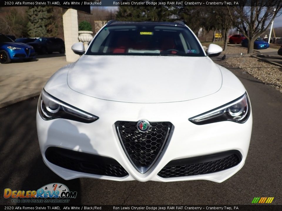 2020 Alfa Romeo Stelvio TI AWD Alfa White / Black/Red Photo #11