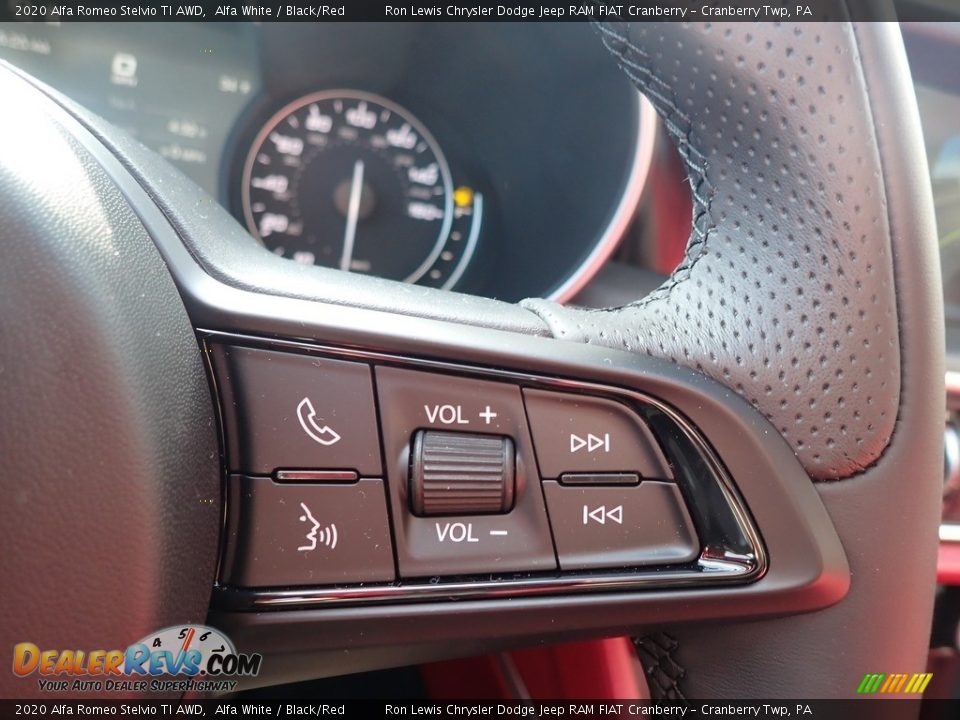 2020 Alfa Romeo Stelvio TI AWD Alfa White / Black/Red Photo #23