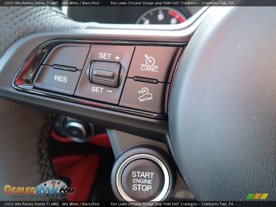 2020 Alfa Romeo Stelvio TI AWD Alfa White / Black/Red Photo #24
