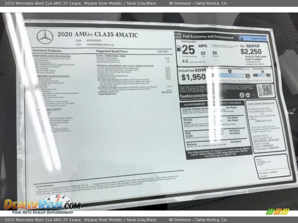 2020 Mercedes-Benz CLA AMG 35 Coupe Mojave Silver Metallic / Neva Gray/Black Photo #11