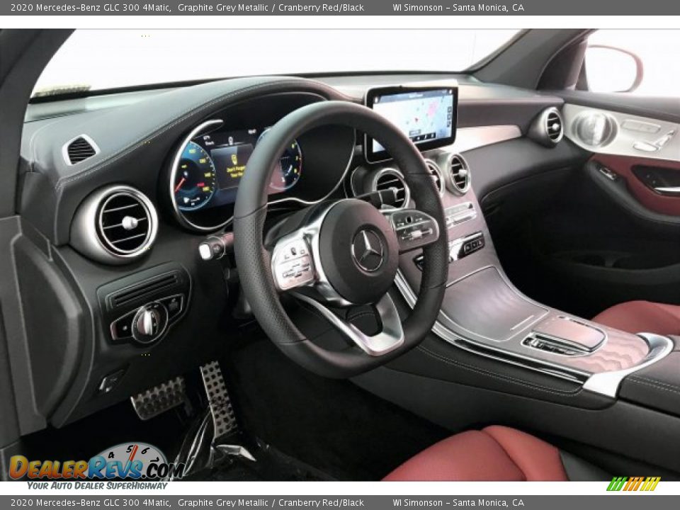 2020 Mercedes-Benz GLC 300 4Matic Graphite Grey Metallic / Cranberry Red/Black Photo #4