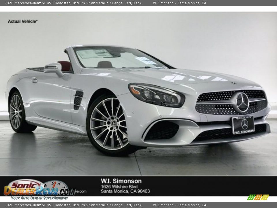 2020 Mercedes-Benz SL 450 Roadster Iridium Silver Metallic / Bengal Red/Black Photo #1