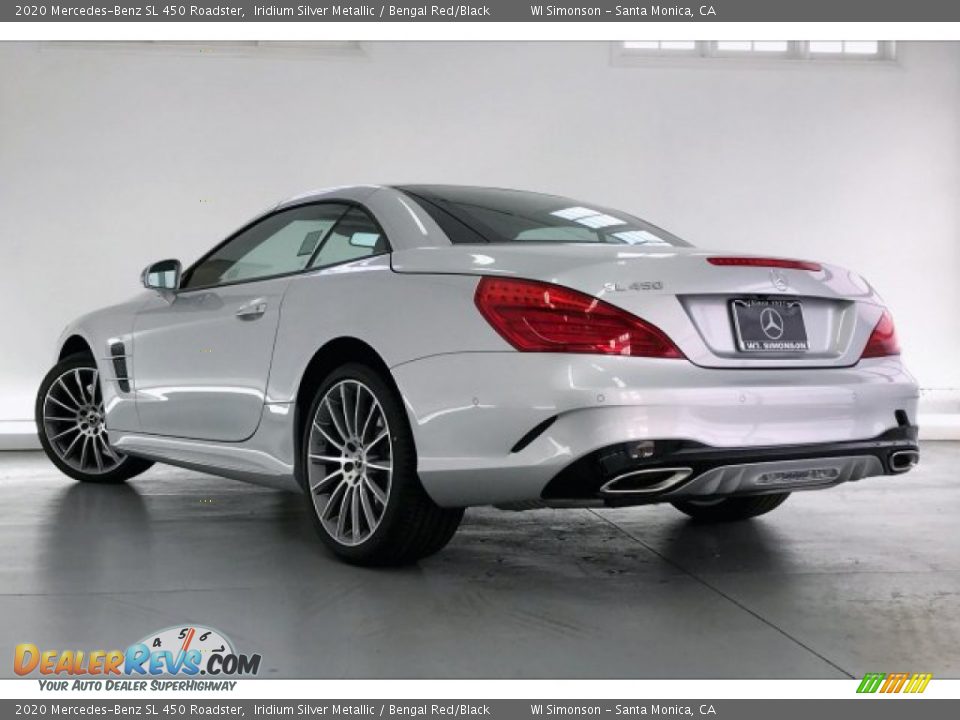 2020 Mercedes-Benz SL 450 Roadster Iridium Silver Metallic / Bengal Red/Black Photo #2