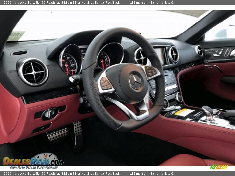 2020 Mercedes-Benz SL 450 Roadster Iridium Silver Metallic / Bengal Red/Black Photo #4