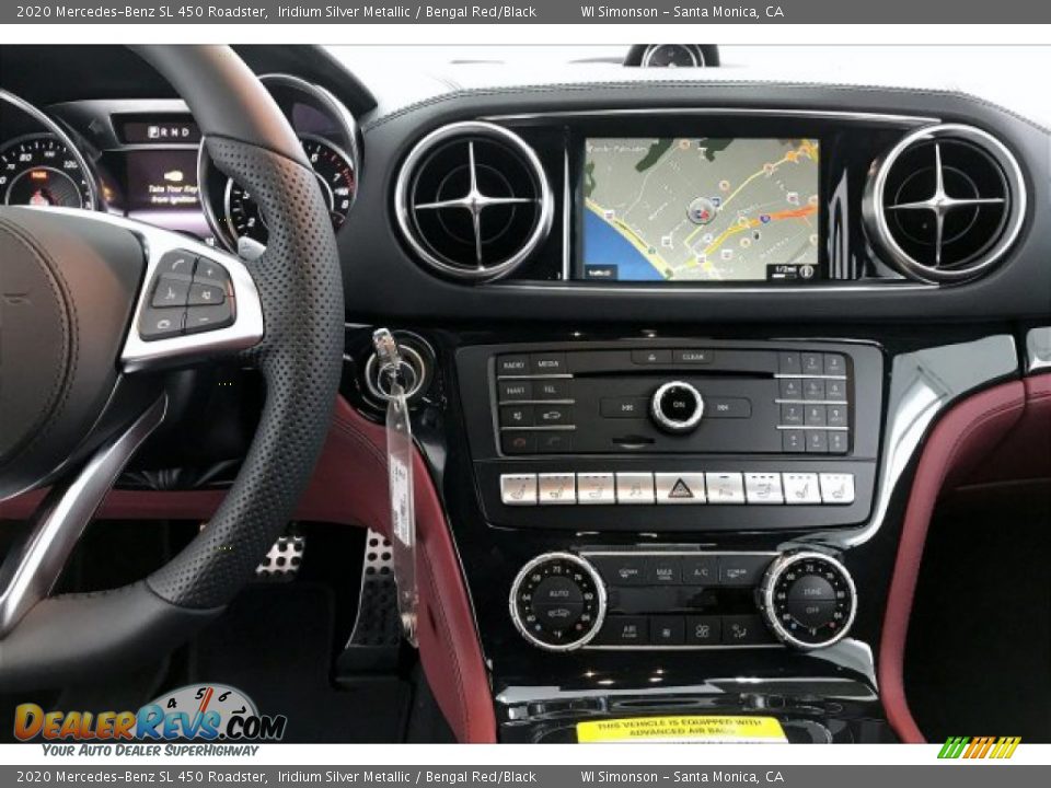 2020 Mercedes-Benz SL 450 Roadster Iridium Silver Metallic / Bengal Red/Black Photo #6