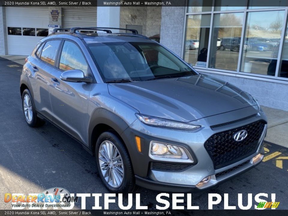 2020 Hyundai Kona SEL AWD Sonic Silver / Black Photo #1