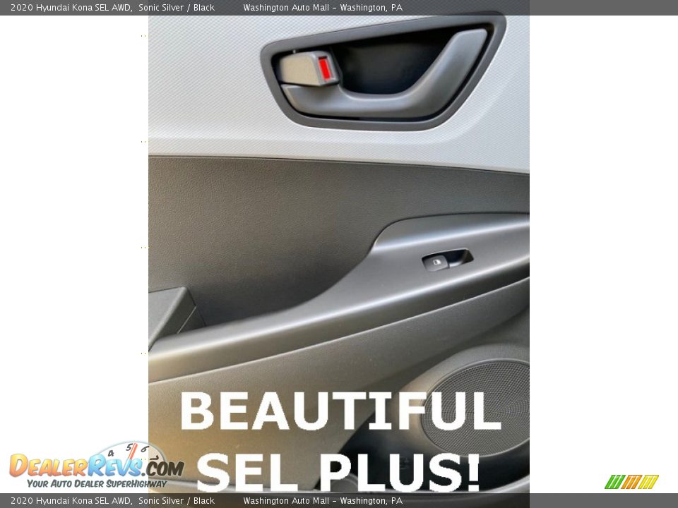 2020 Hyundai Kona SEL AWD Sonic Silver / Black Photo #17