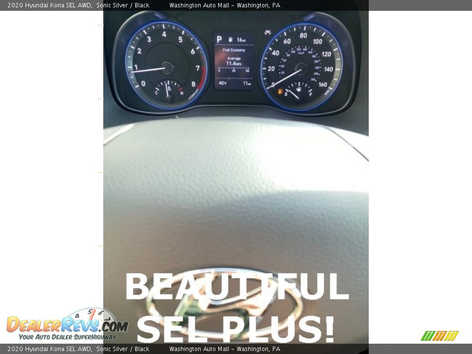 2020 Hyundai Kona SEL AWD Sonic Silver / Black Photo #31