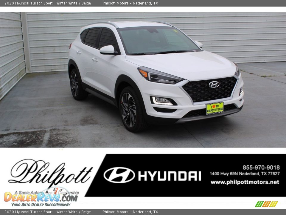 2020 Hyundai Tucson Sport Winter White / Beige Photo #1