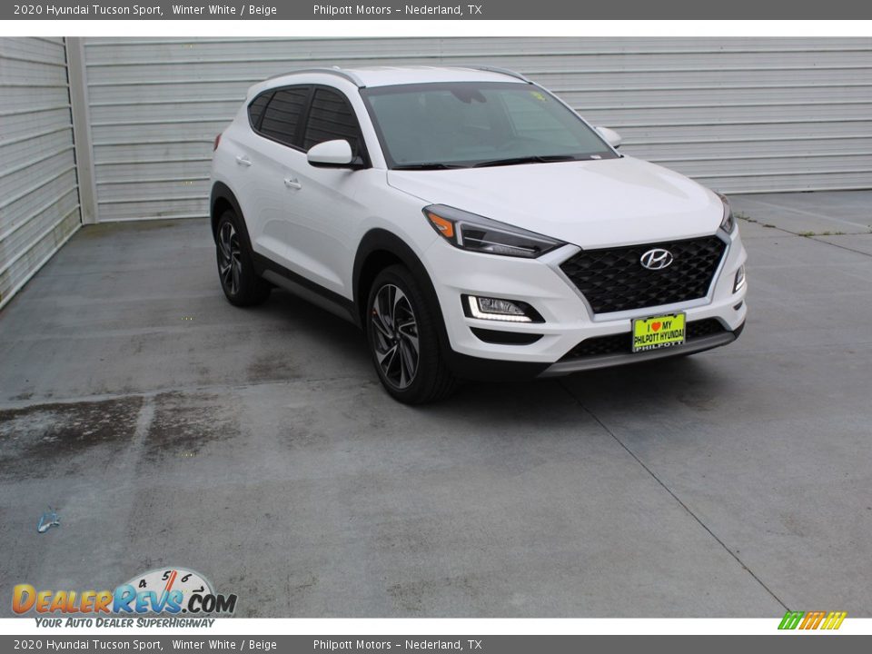 2020 Hyundai Tucson Sport Winter White / Beige Photo #2