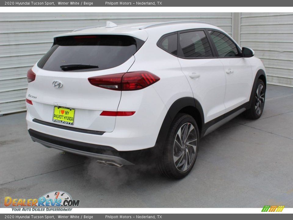 2020 Hyundai Tucson Sport Winter White / Beige Photo #7
