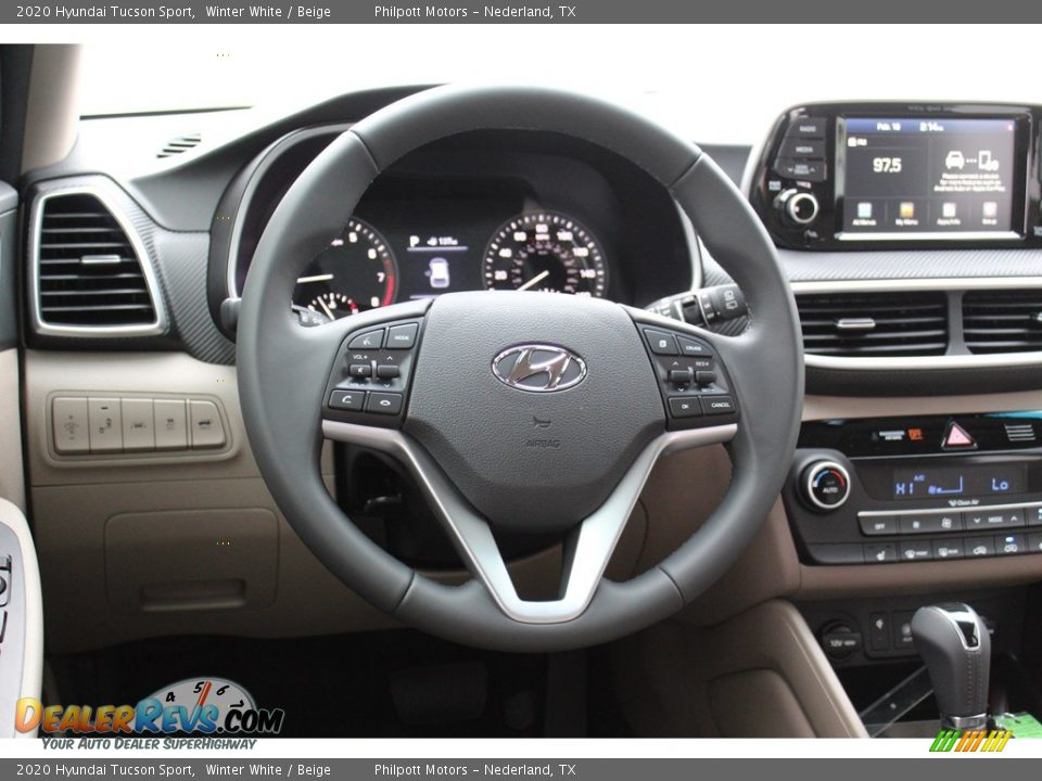 2020 Hyundai Tucson Sport Winter White / Beige Photo #21