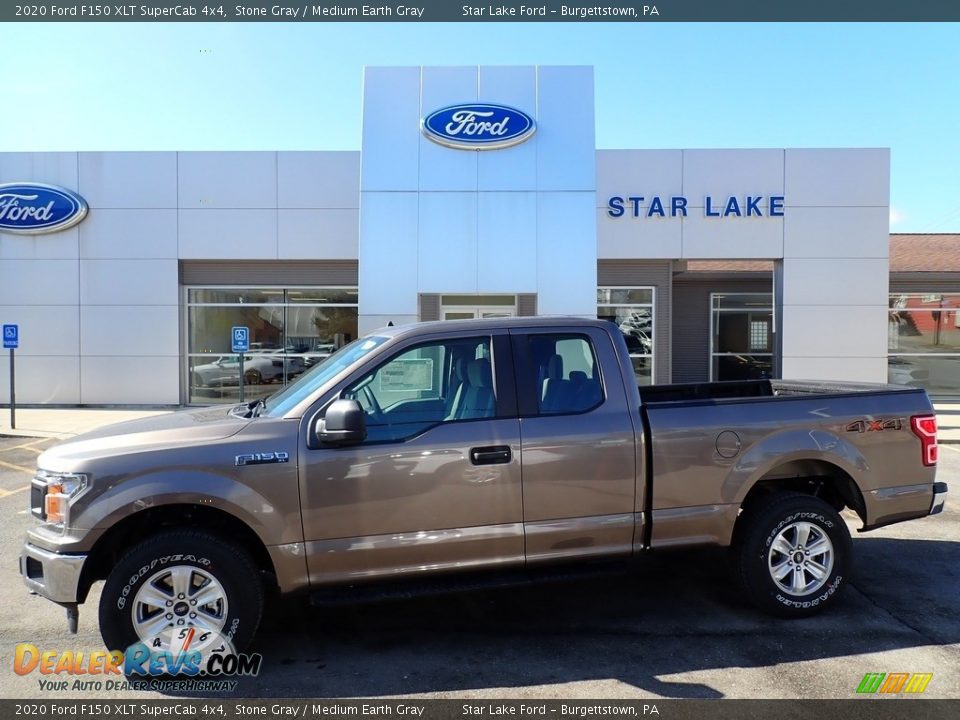 2020 Ford F150 XLT SuperCab 4x4 Stone Gray / Medium Earth Gray Photo #1