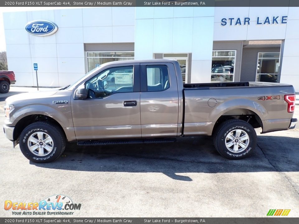 2020 Ford F150 XLT SuperCab 4x4 Stone Gray / Medium Earth Gray Photo #2