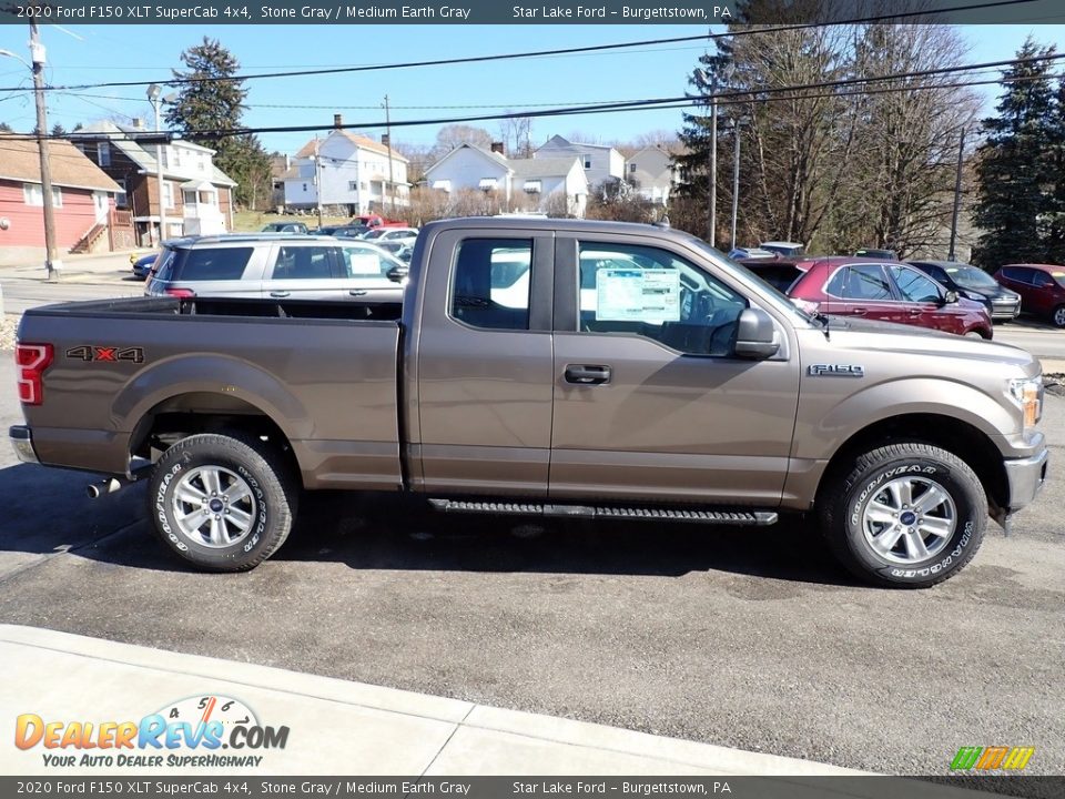 2020 Ford F150 XLT SuperCab 4x4 Stone Gray / Medium Earth Gray Photo #7