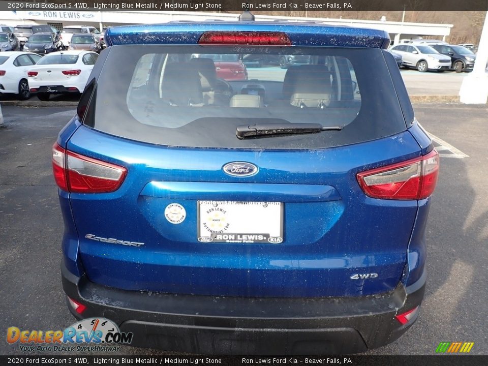 2020 Ford EcoSport S 4WD Lightning Blue Metallic / Medium Light Stone Photo #4