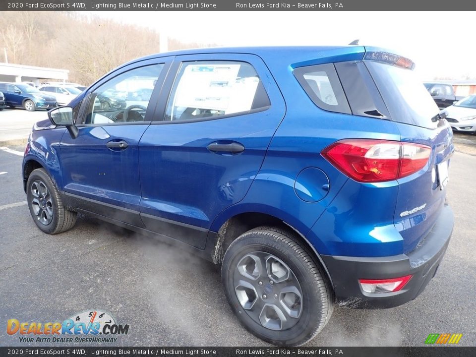 2020 Ford EcoSport S 4WD Lightning Blue Metallic / Medium Light Stone Photo #5