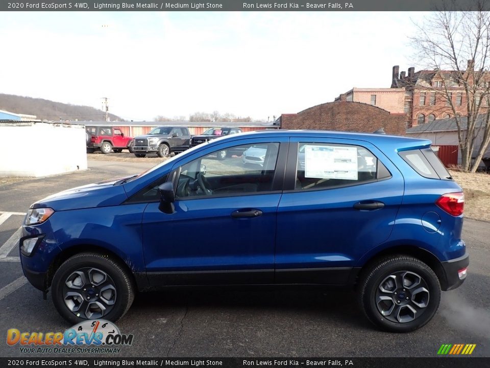 2020 Ford EcoSport S 4WD Lightning Blue Metallic / Medium Light Stone Photo #6