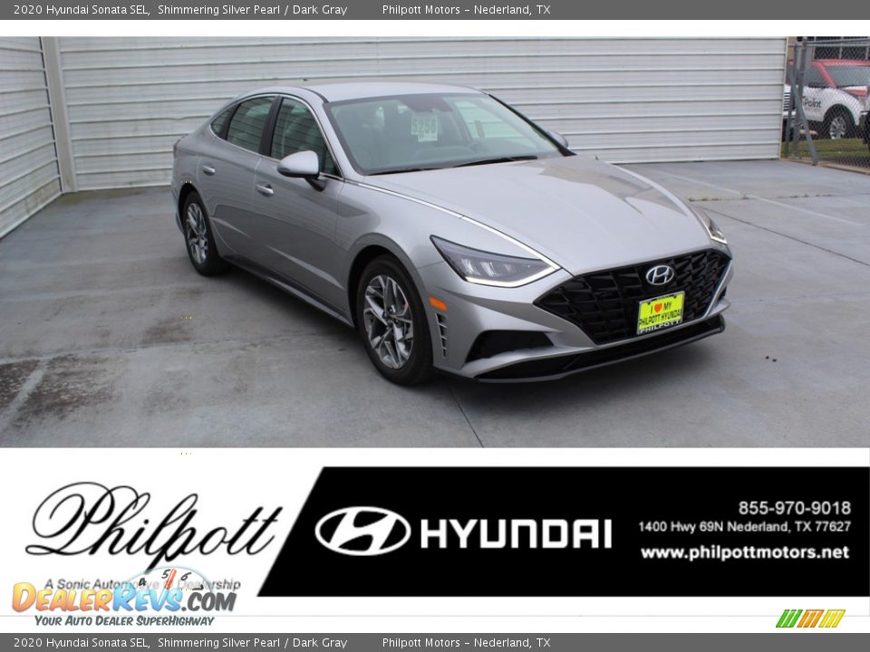 2020 Hyundai Sonata SEL Shimmering Silver Pearl / Dark Gray Photo #1