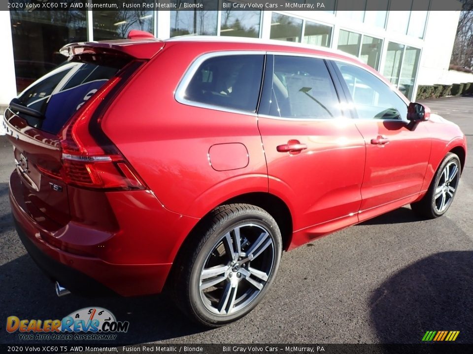 2020 Volvo XC60 T5 AWD Momentum Fusion Red Metallic / Blonde Photo #2