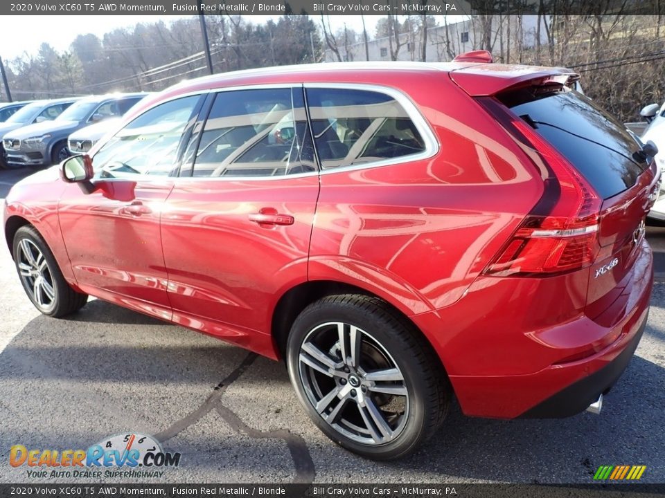2020 Volvo XC60 T5 AWD Momentum Fusion Red Metallic / Blonde Photo #4