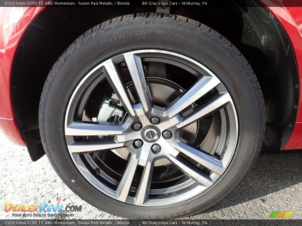 2020 Volvo XC60 T5 AWD Momentum Fusion Red Metallic / Blonde Photo #6