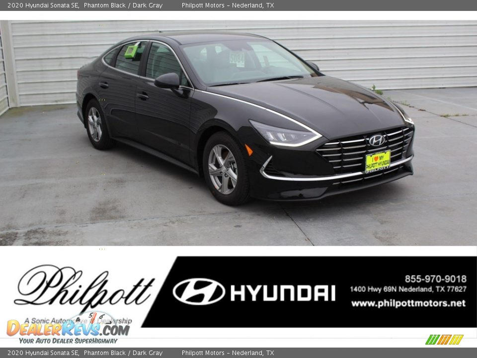 2020 Hyundai Sonata SE Phantom Black / Dark Gray Photo #1