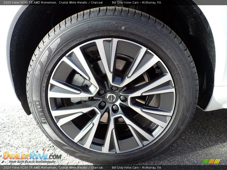2020 Volvo XC90 T6 AWD Momentum Crystal White Metallic / Charcoal Photo #6