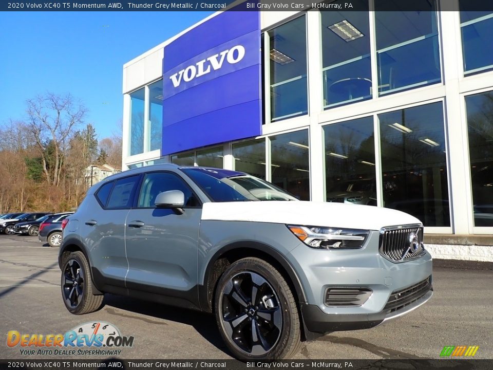 2020 Volvo XC40 T5 Momentum AWD Thunder Grey Metallic / Charcoal Photo #1