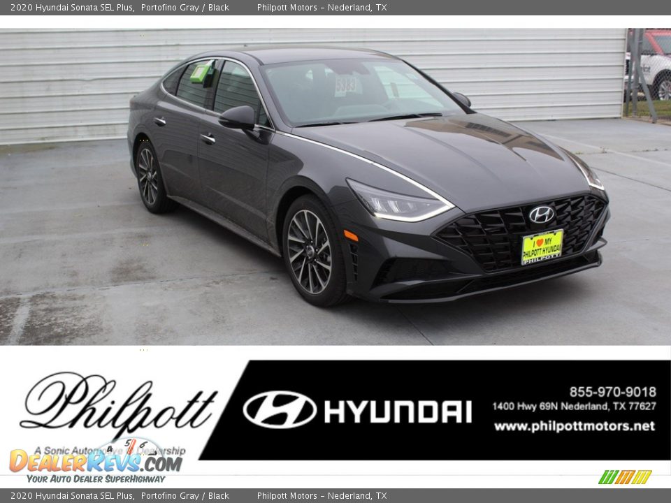 2020 Hyundai Sonata SEL Plus Portofino Gray / Black Photo #1