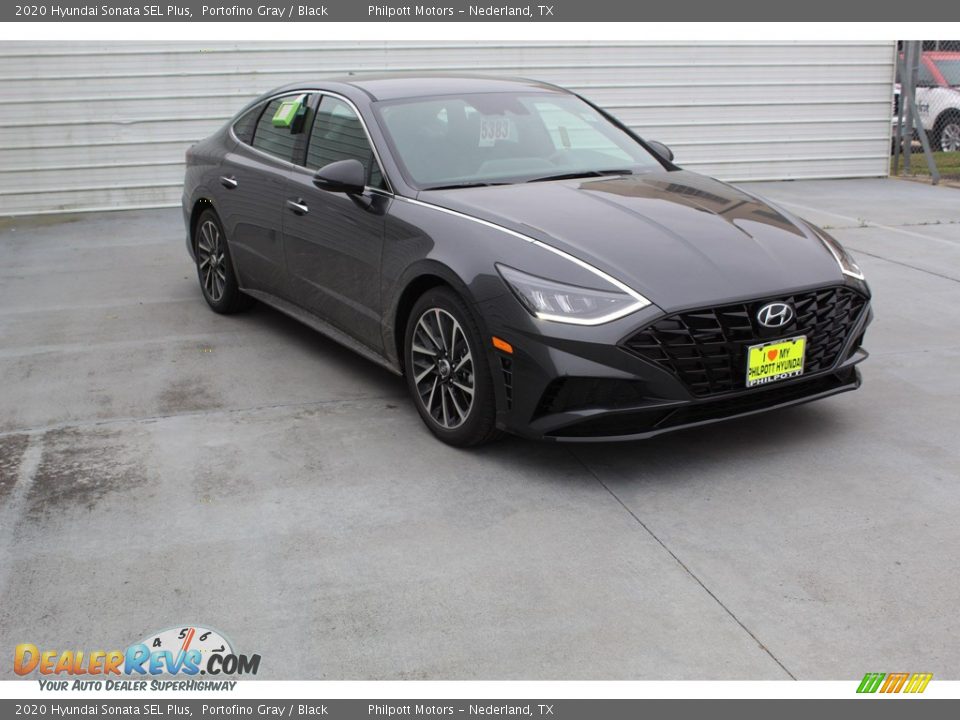 2020 Hyundai Sonata SEL Plus Portofino Gray / Black Photo #2