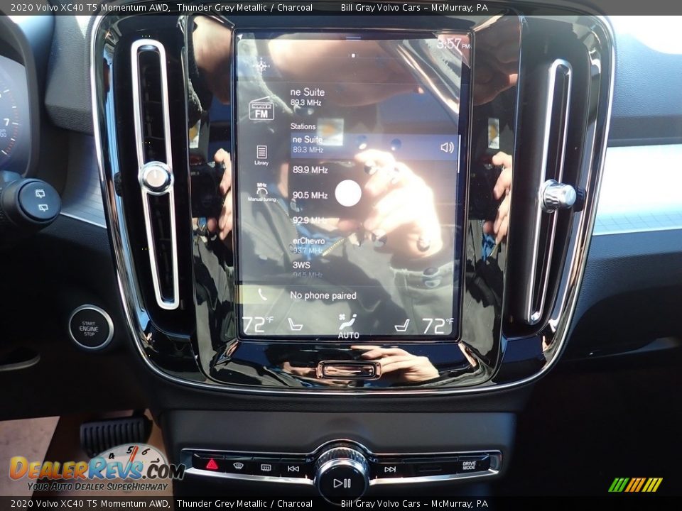 2020 Volvo XC40 T5 Momentum AWD Thunder Grey Metallic / Charcoal Photo #15