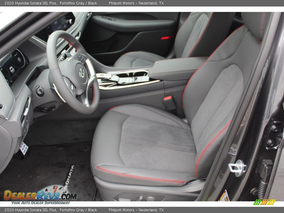 2020 Hyundai Sonata SEL Plus Portofino Gray / Black Photo #10