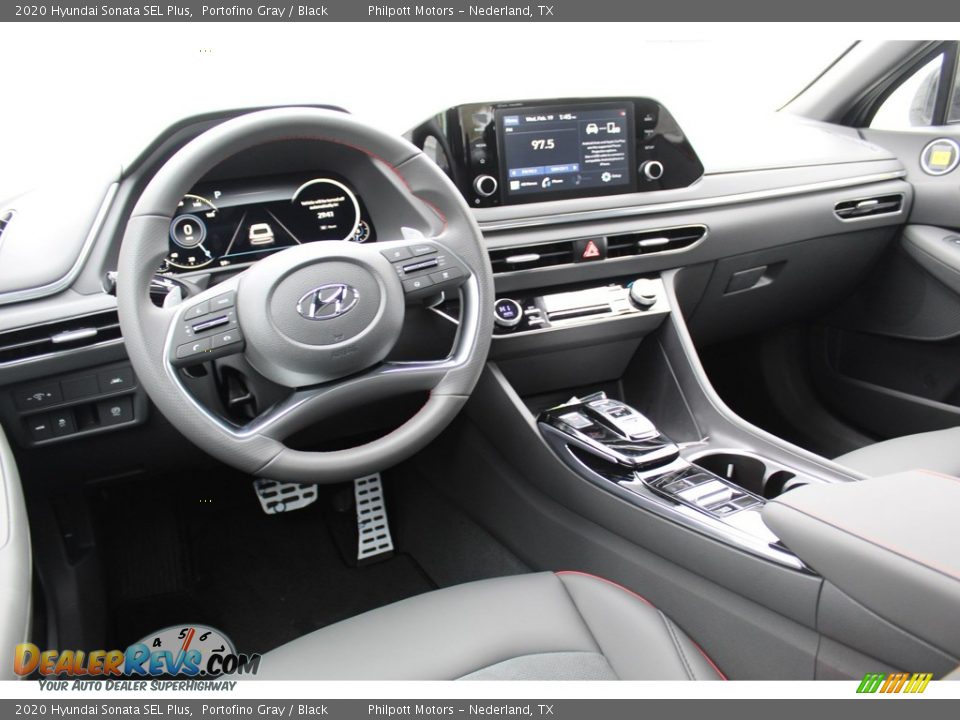2020 Hyundai Sonata SEL Plus Portofino Gray / Black Photo #21