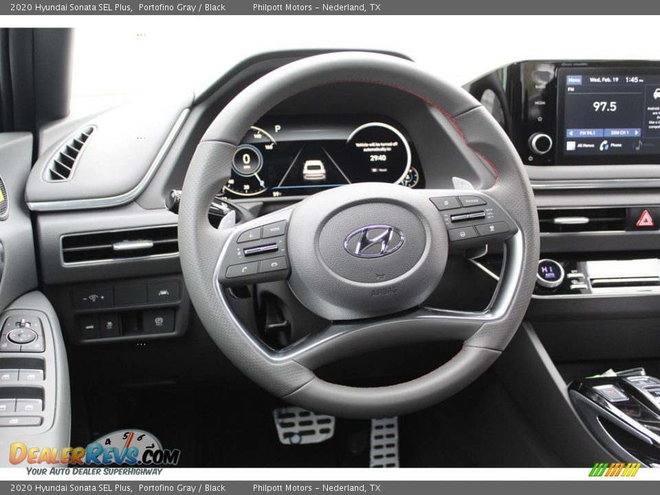 2020 Hyundai Sonata SEL Plus Portofino Gray / Black Photo #22