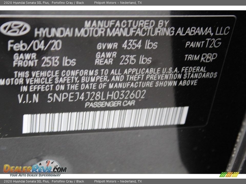2020 Hyundai Sonata SEL Plus Portofino Gray / Black Photo #25