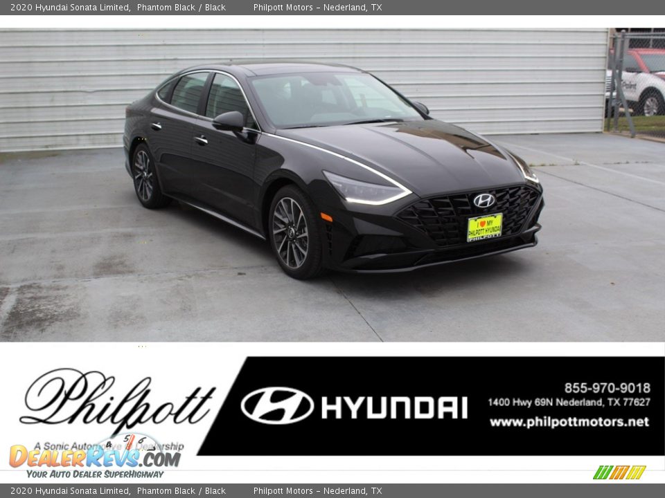 2020 Hyundai Sonata Limited Phantom Black / Black Photo #1